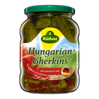 คูห์เน่ แตงกวาดอง สูตรฮังกาเรียน 720 มล. - Gherkins Hungarian Style 720ml Kuhne brand