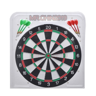 กระดานปาเป้า แบบหนา ลูกดอก 6 ชิ้น  พร้อมเล่น ที่แขวนตะปู Dartboard ขนาด 15นิ้ว หรือ 36.5 cm