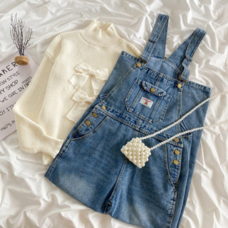 Many Jeans Overalls เอี๊ยมกางเกงยีนส์ขายาวพร้อมส่ง