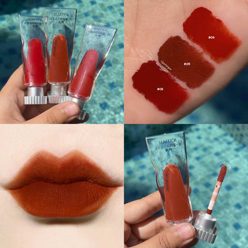 [พร้อมส่ง/ไทย] ลิป Maffick Ice Cube Velvet Lip Glaze Shopee Thailand