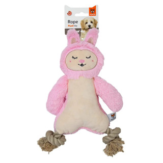 Fofos Plush Bunny Rope Dog Toy