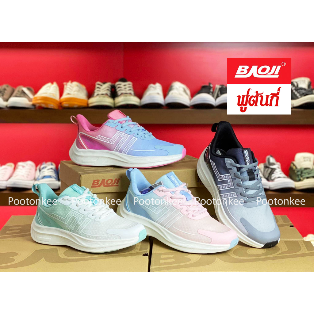 Baoji BJW 940 รองเท้าผ้าใบบาโอจิ รองเท้าผ้าใบผู้หญิง ผูกเชือก ไซส์ 37-41 ของแท้ สินค้าพร้อมส่ง