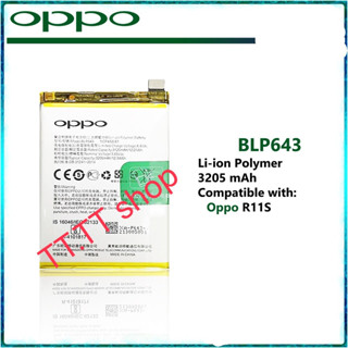 แบตเตอรี่ Oppo R11s BLP643 3205mAh ประกัน 3 เดือน