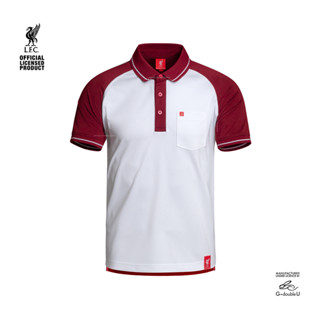 เสื้อโปโลแขนสั้น ผ้าโพลี  Liverpool รุ่น LFC-P087 เลือดหมู