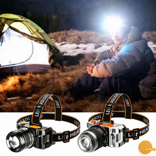 USB Rechargeable Headlight ไฟหน้า LED ไฟหน้า คบเพลิงหัว ไฟคาดหัวใช้ได้นานมีคุณภาพ ไฟฉายคาดหัวกันน้ำได้ USB ชาร์จได้