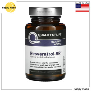 Quality of Life Labs, Resveratrol-SR, 150 mg, 30 Vegicaps