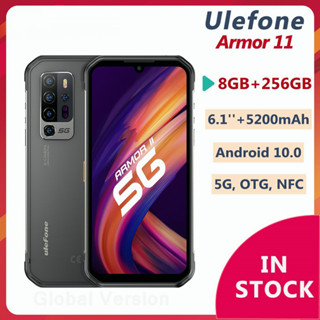 Ulefone Armor 11 5G Rugged Phone 8GB 256GB 6.1 inch Android 10.0 Penta Back Cameras 5200mAh Support 5G OTG NFC