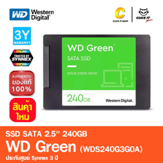 SSD SATA 240 GB (เอสเอสดี) WD GREEN ( WDS240G3G0A ) ประกัน synnex 3ปี