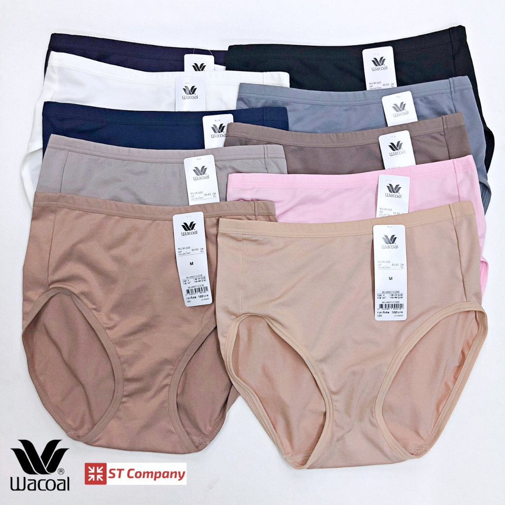 กางเกงใน Wacoal Panty ทรง Bikini เอวต่ำ ขอบเรียบ กางเกงในผู้หญิง วาโก้ บิกินี่ รุ่น WU1M01  WQ6M01จำ