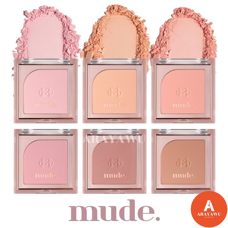 ( ฉลากไทย/พร้อมส่ง) MUDE FLUTTER BLUSHER 5g. บลัชออน