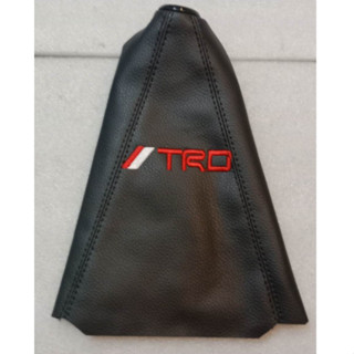 TRD สีแดง ถุงเกียร์ ถุงเกียร์ซิ่ง ถุงหุ้มเกียร์ หนังดำด้ายดำ หนัง PVC คันเกียร์คันเกียร์หุ้มก้านเกียร์ MT / AT สีดำหนัง