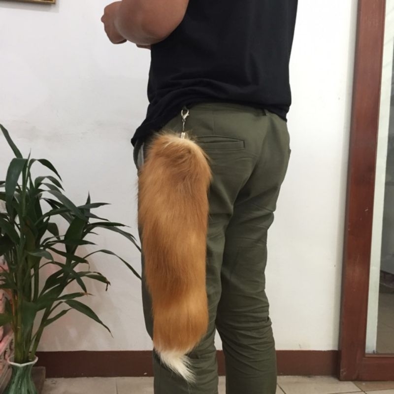 [พร้อมส่ง ราคาต่อ 1 ชิ้น] ร้านไทย🇹🇭พวงกุญแจหางจิ้งจอก พวงกุญแจห้อยกระเป๋า-pimluck