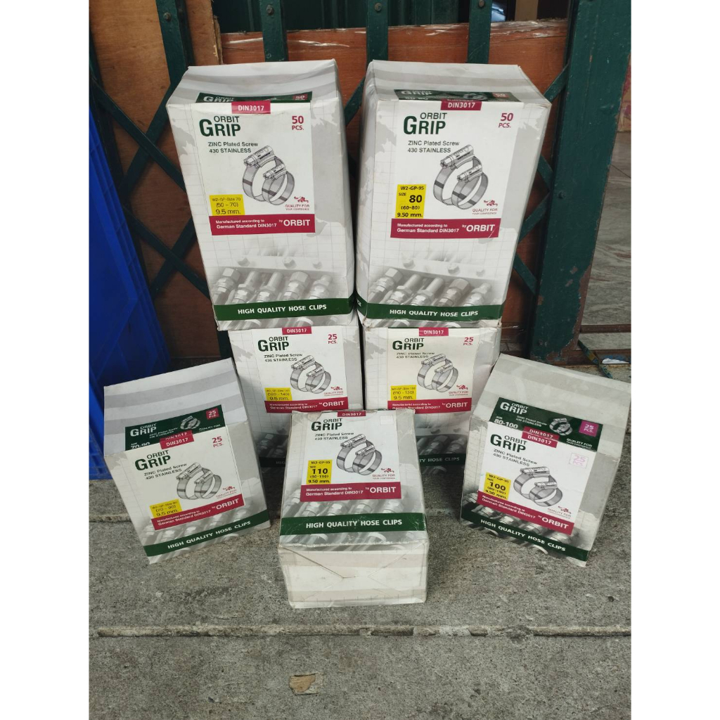 [ยกกล่อง] ORBIT กิ๊ปรัดท่อ สแตนเลส เข็มขัดรัดท่อ เข็มขัดรัดสายยาง แคมป์รัดท่อ เหล็กรัด เหล็กรัดสายยา