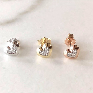 Gails EFK430 Pave Daimond Heart Studs