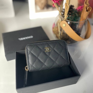 CHANEL CARD MINI WALLET  CAVEAR         เป็นกระเป๋าใส่การ์ดหรือใส่แบงค์รุ่นใหม่🧡