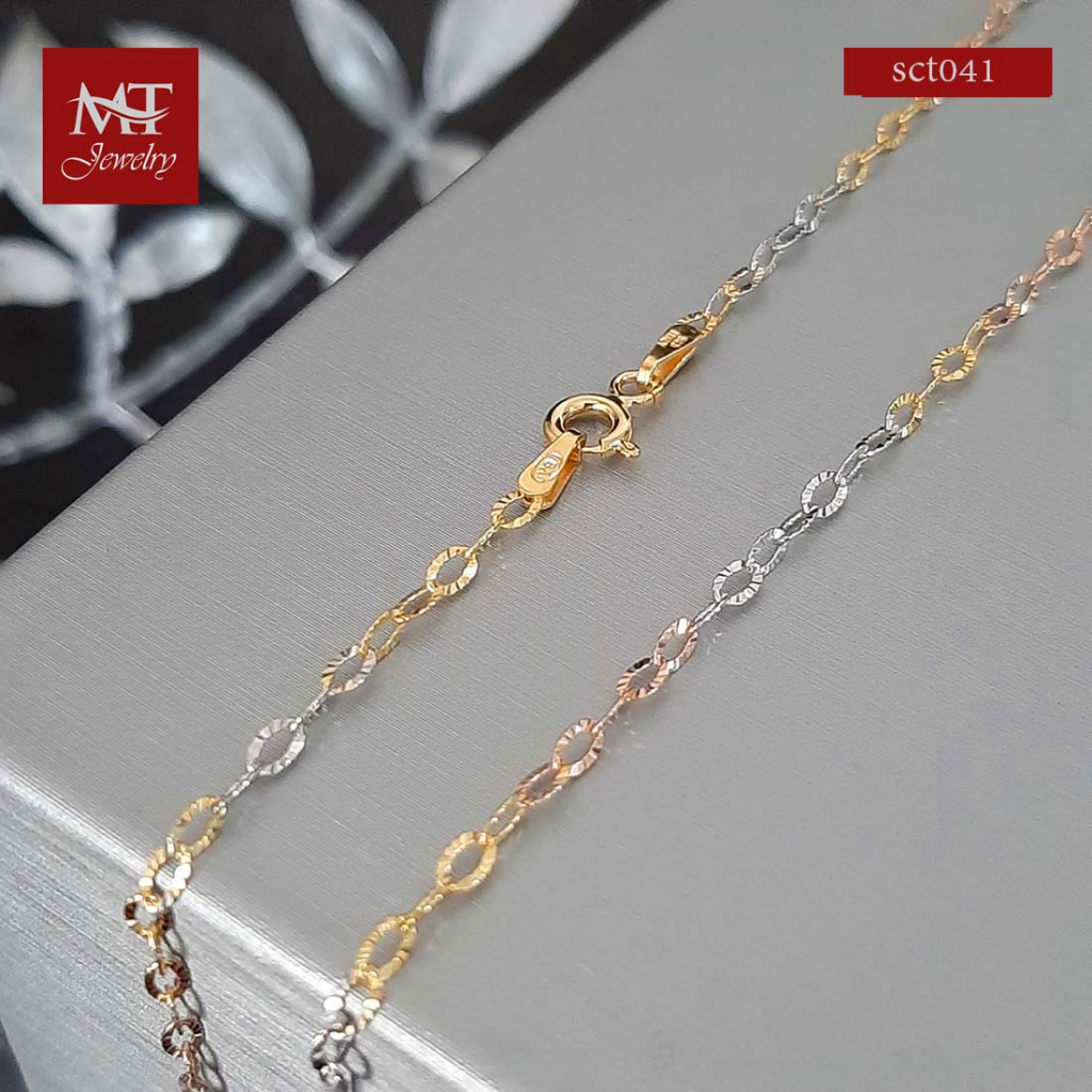 MT สร้อยคอเงินแท้ ดีไซน์ 3 กษัตริย์ ลายโซ่ ปั๊มลาย ยาว 16 นิ้ว (sct041) MT Jewelry มณีธารา