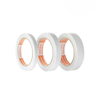 POLYSEAL เทปเยื่อ เทปกาว 2หน้าบาง ขนาด หน้ากว้าง 1/2นิ้ว x 20หลา , 1นิ้ว x 20หลา