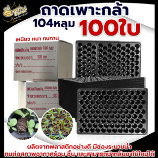 (ยกลัง100ใบ) ถาดเพาะกล้า104 หลุม ถาดเพาะกล้า หนา ทนทาน ใช้เพาะปลูกได้หลายรุ่น เพาะต้นกล้า ถาดเพาะกล้า ถาดเพาะต้นอ่อน ถาด