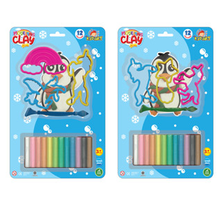 คิดอาร์ท ดินน้ำมันสีพาสเทล 150กรัม 12สี+แม่พิมพ์ Kidart  Modeling Clay pastel 150g.12Colors (T150PT/12C/3MPK)