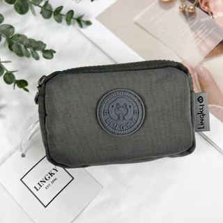 กระเป๋าเหรียญผ้า 2 ซิบ ขนาด 12 cm. มีสายคล้องมือถอดออกได้ ขนาดกระทัดรัด #เหรียญผ้า 2 ซิบ