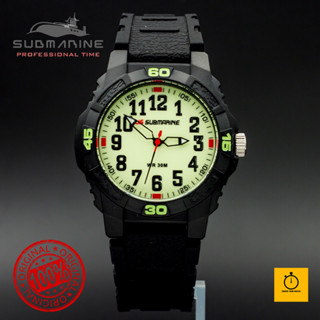 (สินค้าแท้ 100%) US SUBMARINE นาฬิกาข้อมือชาย QUARTZ กันนํ้าได้ สายยาง รูปทรง Classic 38mm (พร้อมจัดส่งทันที)