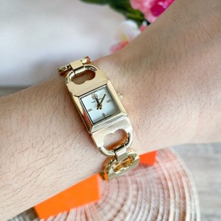 นาฬิกาข้อมือ ผู้หญิง NEW TORY BURCH THE GEMINI GOLD STAINLESS STEEL STRAP WOMEN WATCH TBW5411