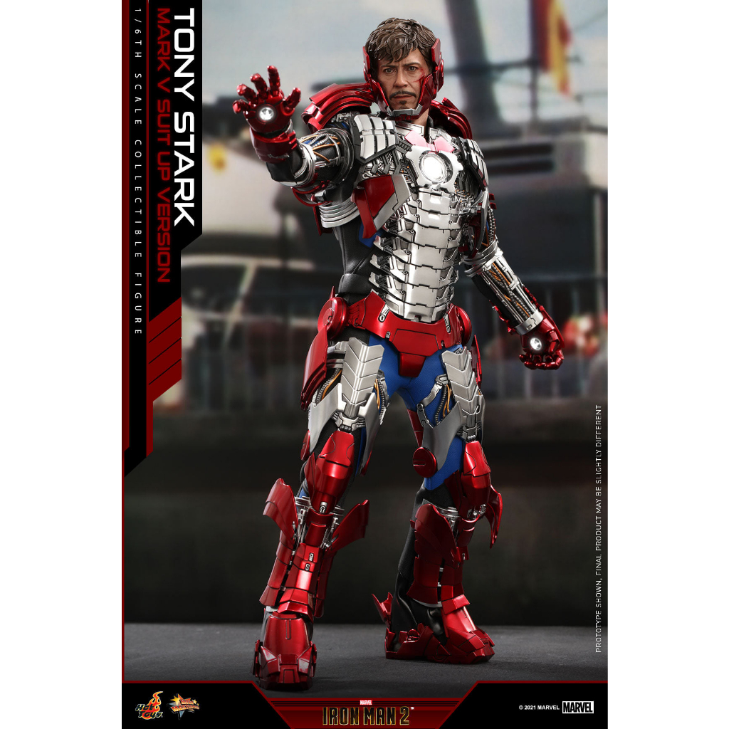 HOT TOYS : MMS600 1/6th scale Tony Stark (Mark V Suit up Version) Collectible Figure : Iron Man 2 (Deluxe Version)