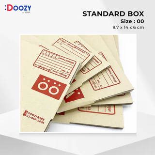 กล่องไปรษณีย์ ขนาด 00 (9.7x14x6 ซม.) แพ็ค 20 ใบ กล่องพัสดุ กล่องฝาชน Doozy Pack ถูกที่สุด!