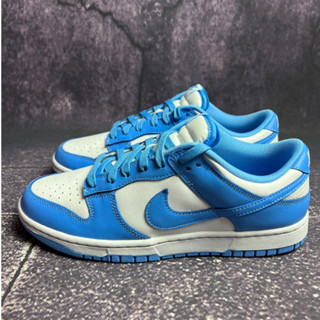 ของแท้ 100 %Nike Dunk Low Retro "University Blue"สีฟ้าของมหาวิทยาลัย