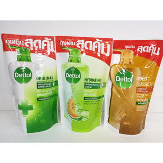 (ถุงเติมสุดคุ้ม) DETTOL SHOWER GEL เดทตอล เจลอาบน้ำ แอนตี้แบคทีเรีย 400 มล. มี 3 สูตร