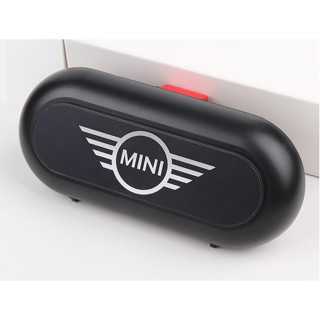 กล่องใส่แว่นตากันแดดแต่ง MINI COOPER [สีดำ BLACK] LOGO MINI สำหรับ MINI ทุกรุ่น