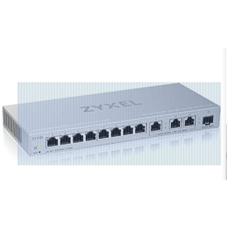 ZyXEL 12 Port Web-Managed Multi-Gigabit Switch includes 3-Port 10G and 1-Port 10G SFP+ (XGS1250-12)สวิตซ์ PoE