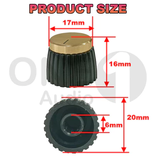 OneAudio 1 ชิ้น ลูกบิดวอลลุ่ม 20mm 16mm 15mm ลูกบิดวอลุ่ม ฝาครอบวอลุ่ม ลูกบิดเครื่องขยายเสรยง ลูกบิด วอลุ่ม มาแชล ดำทอง