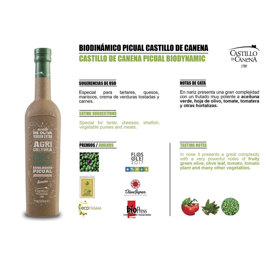 น้ำมันมะกอกสายสุขภาพ จากสเปน Biodynamic Picual extra virgin olive oil - Castillo De Canena