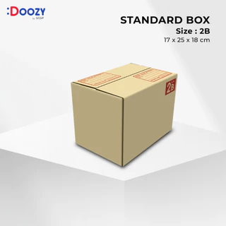 กล่องไปรษณีย์ ขนาด 2B ( 17 x 25 x 18 cm.) แพ็ค 20 ใบ กล่องพัสดุ กล่องฝาชน Doozy Pack