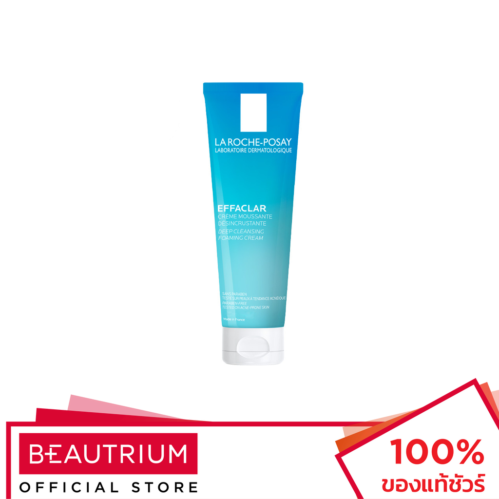 LA ROCHE-POSAY Effaclar Deep Cleansing Foaming Cream ผลิตภัณฑ์ทำความสะอาดผิวหน้า 125ml