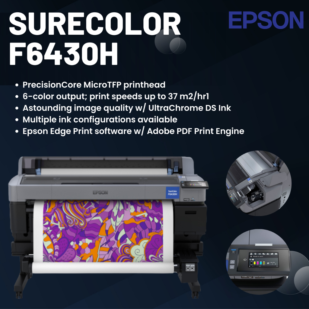printerEPSON F6430H เครื่องพิมพ์เสื้อ เครื่องสกรีนเสื้อ เครื่องพิมพ์ลาย ปี2023 (ใบจองเครื่อง)