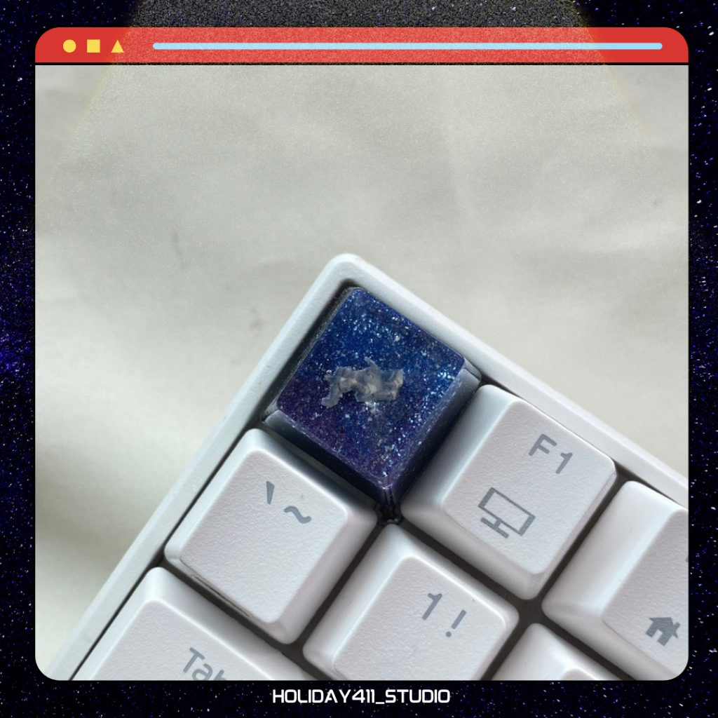 🪐 Galaxy Space Keycap 🪐 คีย์แคปกาแล็คซี่ นักบินอวกาศ คีย์แคปตกแต่งคีย์บอร์ด