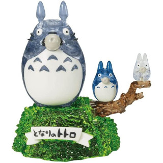 💖 พร้อมส่ง 💖 ของใหม่ ของแท้ JP 100% 3D Jigsaw Puzzle Totoro Crystal Puzzle Totoro Ocarina Tones Grey studio ghiblโทโทโร่