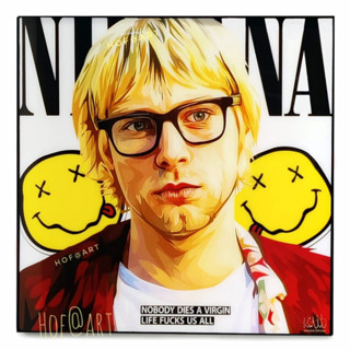 Kurt Cobain #8 เคิร์ท โคเบน นักร้องนำ วง Nirvana เนอร์วานา รูปภาพ​ติดผนัง pop art กรอบรูป คำคม แต่งบ้าน ของขวัญ ของสะสม