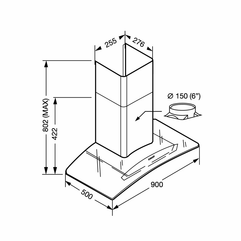 EVE เตาแก๊ส 2 หัวเตาแบบฝัง พร้อมเครื่องดูดควันติดผนัง DIESEL-90 PLUS + FURY 2B - รูปที่ 6