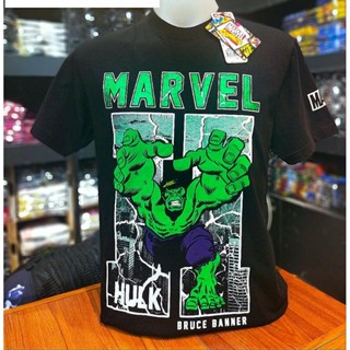 เสื้อMarvel ลิขสิทธิ์แท้ ลาย The Hulk สีดำ (N-199)