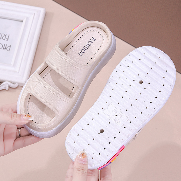 LGShoes รุ่นใหม่แนะนำ🎉 รองเท้าแตะน่ารัก รองเท้าแบบสวมสองสเต็ป  เสริมความหนาให้ดูสูง ปังเวอร์✅