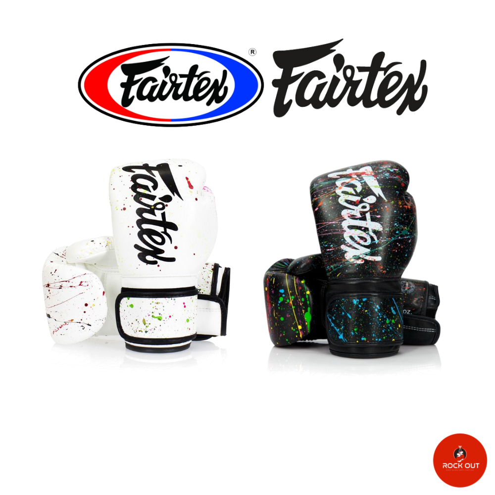 นวมชกมวย Fairtex Boxing Gloves BGV14 Painter White/Black Training Gloves Sparring gloves