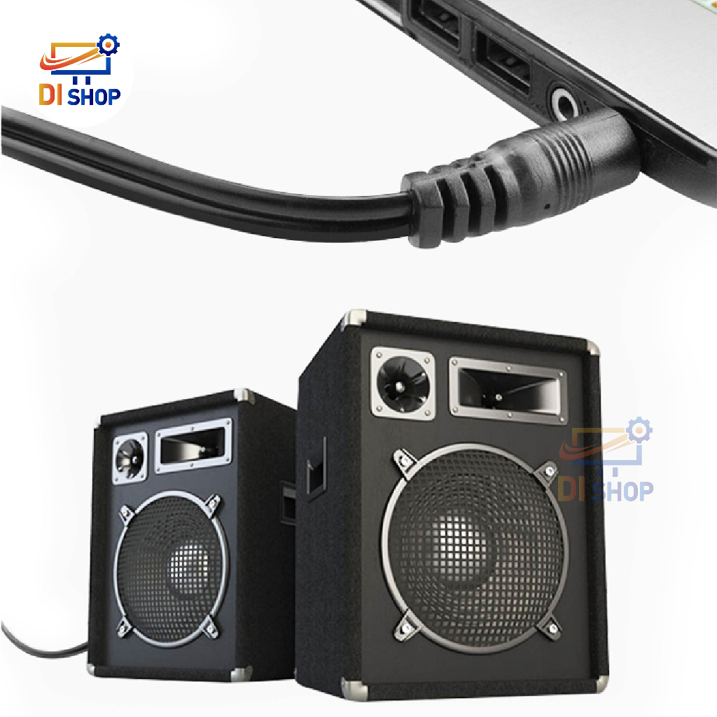 สายลำโพงAV 2ออกแจ๊คสเตอริโอ OFC_NEW 1 3.5Y 1.5-20M อีเล็คโทรนิคส์ สายลำโพง สายต่อแจ๊ค