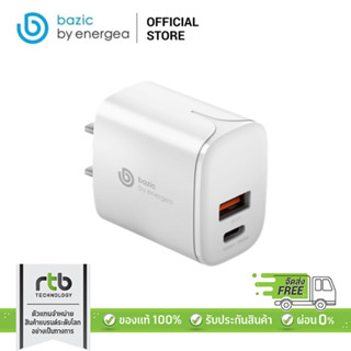 Bazic หัวปลั๊กชาร์จ Wall Charger (US) รุ่น GoPort PD20+ 2 USB - White