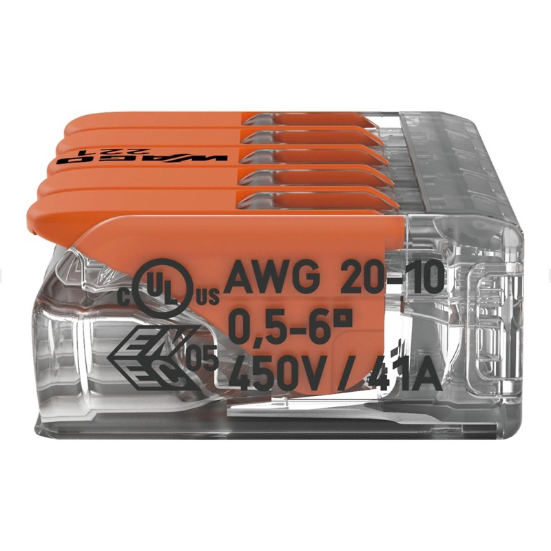 Wago อุปกรณ์เชื่อมสายไฟ Terminal Connecter แบบ 5 ช่อง 4 ตร.มม. ของแท้ 100% ราคา ถูกที่สุด ดีลบีเคเค แกลเลอรีภาพที่ 6