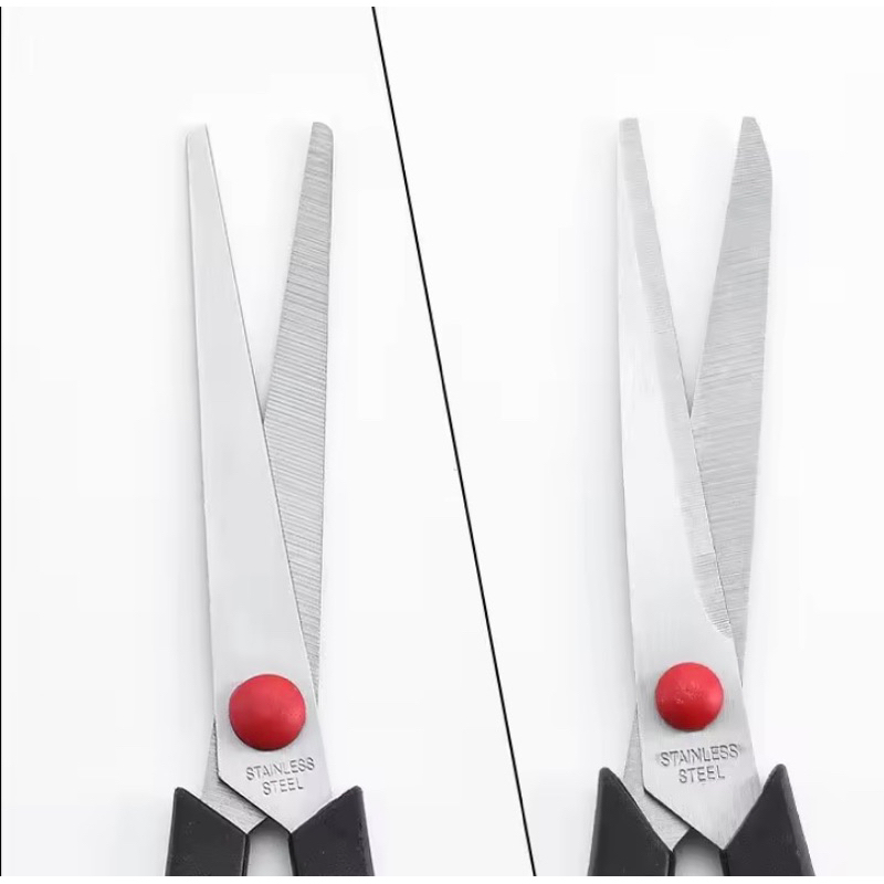 กรรไกร กรรไกรสแตนเลส สีดำ ขนาด 19.5cm 7.5 นิ้ว กรรไกร ตัดกระดาษ กรรไกรอเนกประสงค์