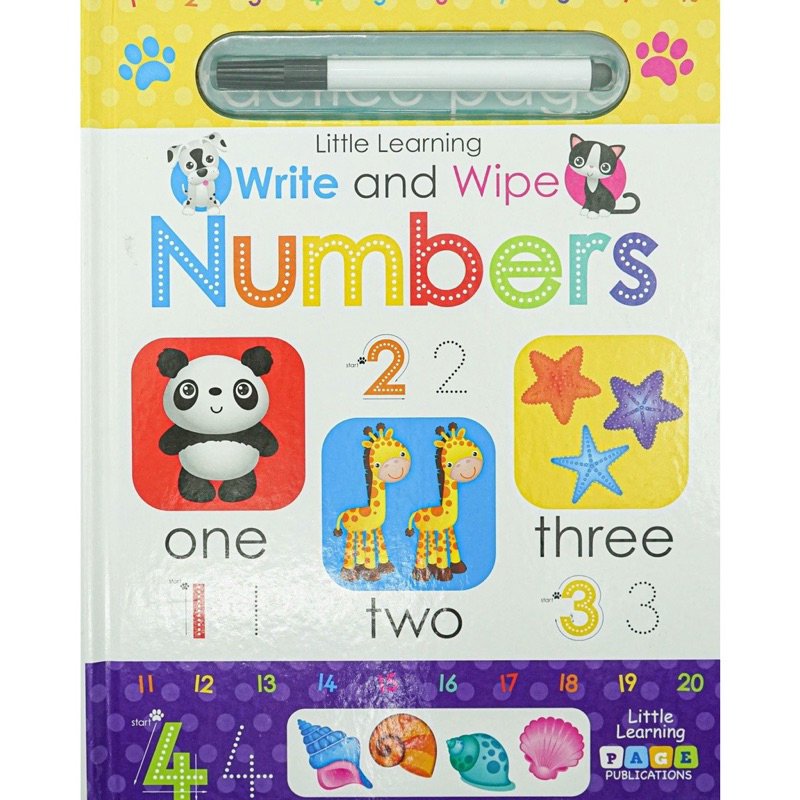 หนังสือเขียนลบได้ สอนเลข เลขอนุบาล wipe clean number