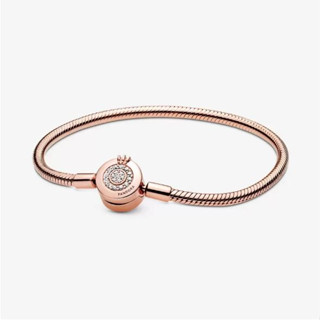 [พร้อมส่ง สินค้าแท้ 💯] Pandora Moments Sparkling Crown O Snake Chain Bracelet